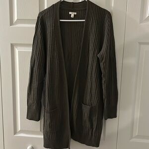 Olive green cardigan